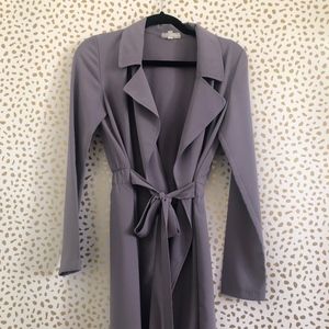 Trench Length Purple Duster